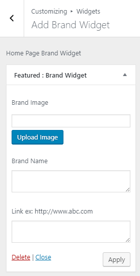 brand widget featured