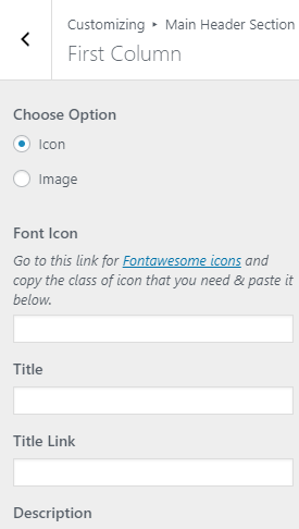 first column featured