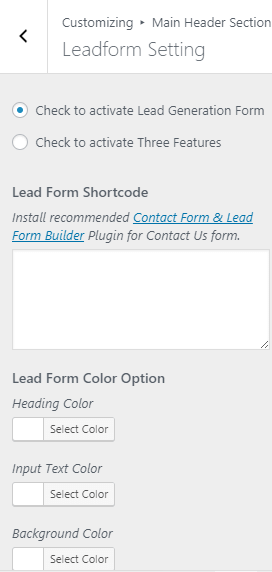 leadform setting featured