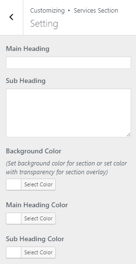 services setting featured