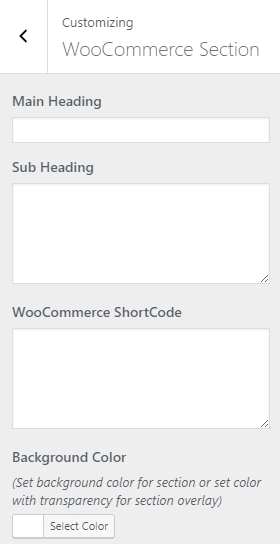 woo section featured