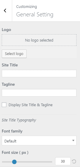 general setting oneline theme