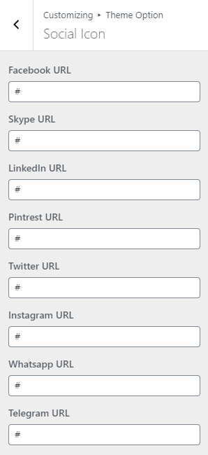 social icon oneline pro theme
