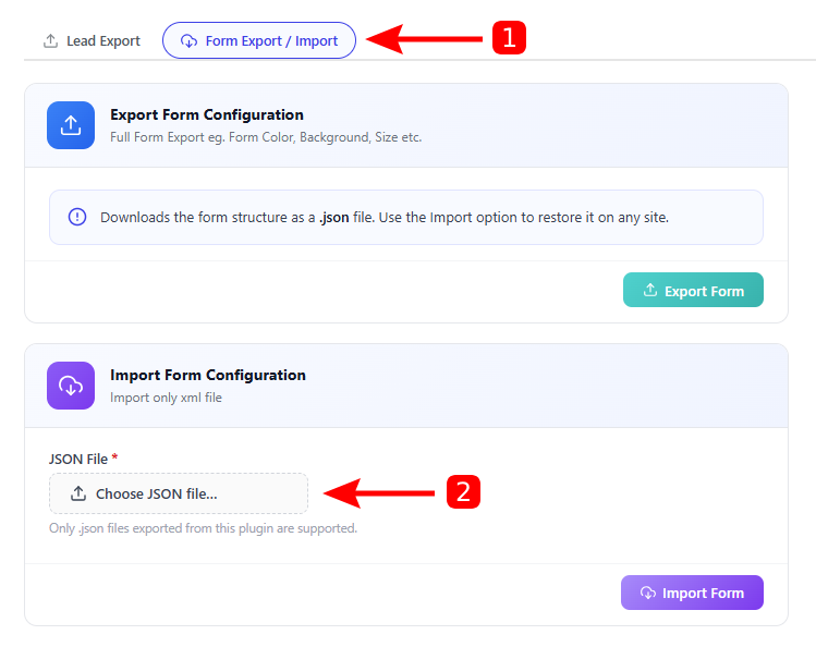 Lead Form Form Import