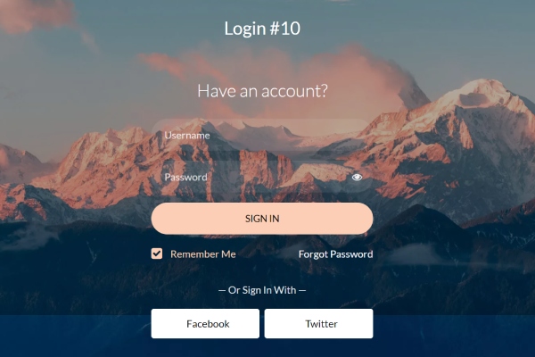 25+ Best Free Bootstrap Templates For Login Pages 25 Login 10