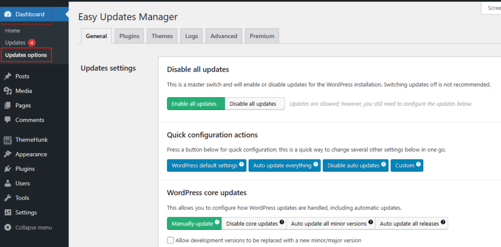 How to Enable or Disable WordPress Automatic Updates 5 wp dashboard 21