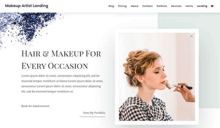9+ Best Makeup Artist Themes and Templates 5 divi makeup artist 12