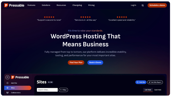7+ Best WordPress Cloud Hosting Platforms in 2025 5 pressable 545