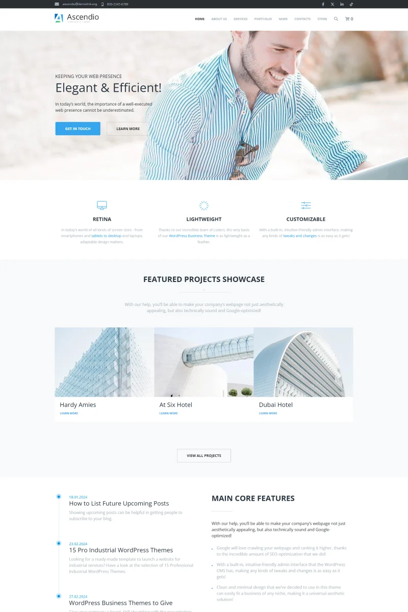 9+ Best Chartered Accountant WordPress Theme 2026 6 Ascendio