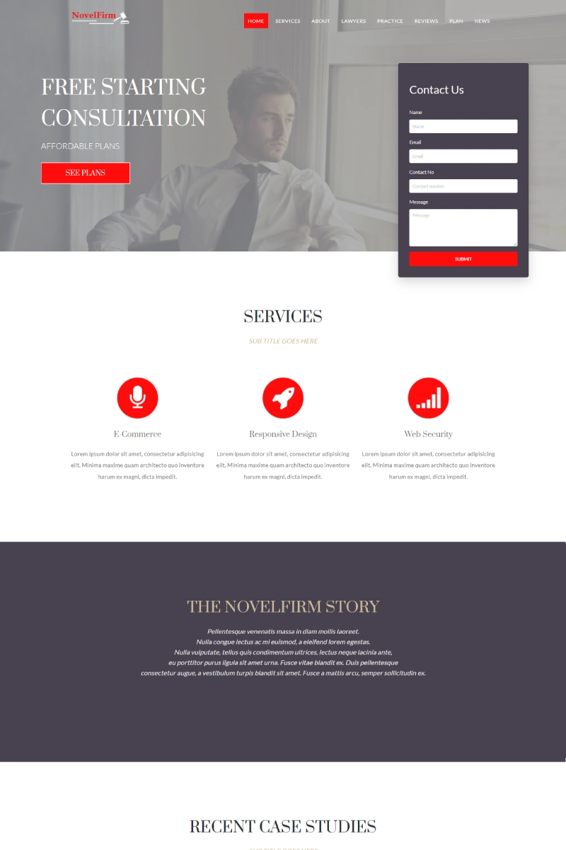 9+ Best Business Consulting WordPress Themes & Templates 5 Novel pro