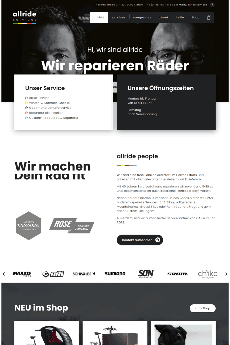 23 Beautiful Examples of Websites Built with Elementor 10 allride