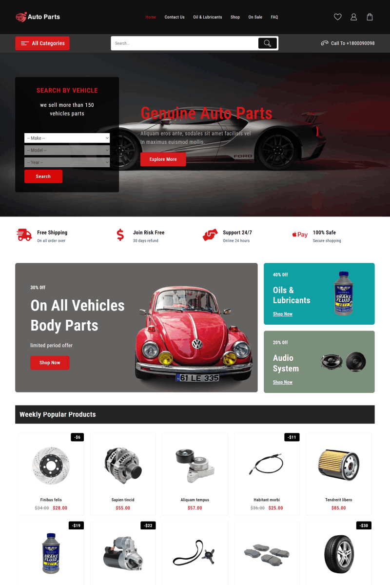 23 Beautiful Examples of Websites Built with Elementor 7 auto parts