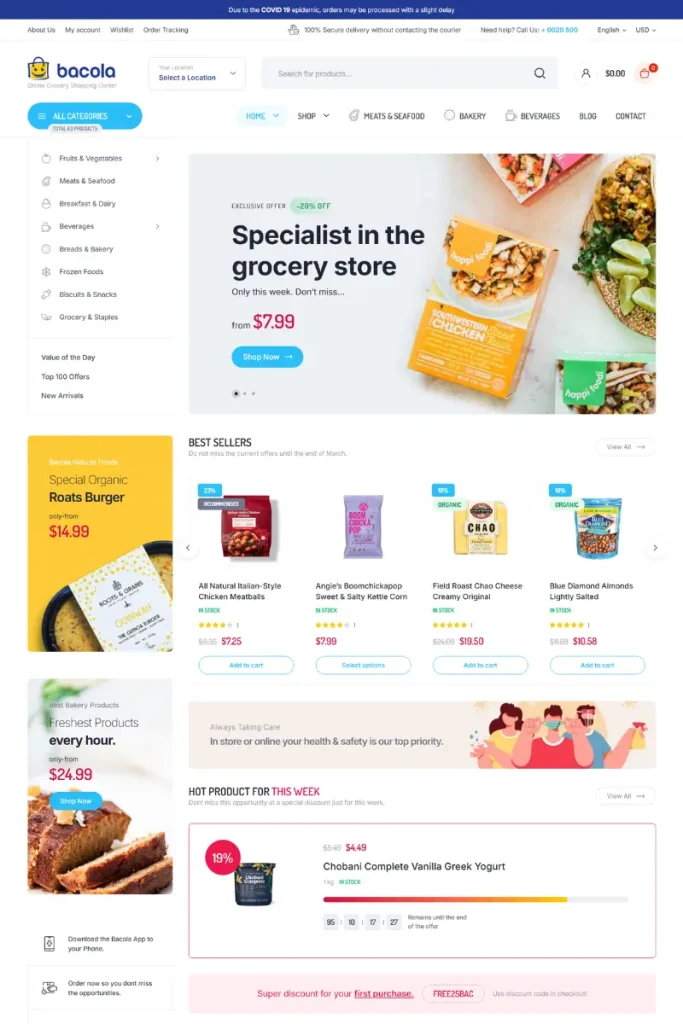 11+ Best WordPress Theme for Grocery Store Websites 2025 12 bacola 5623