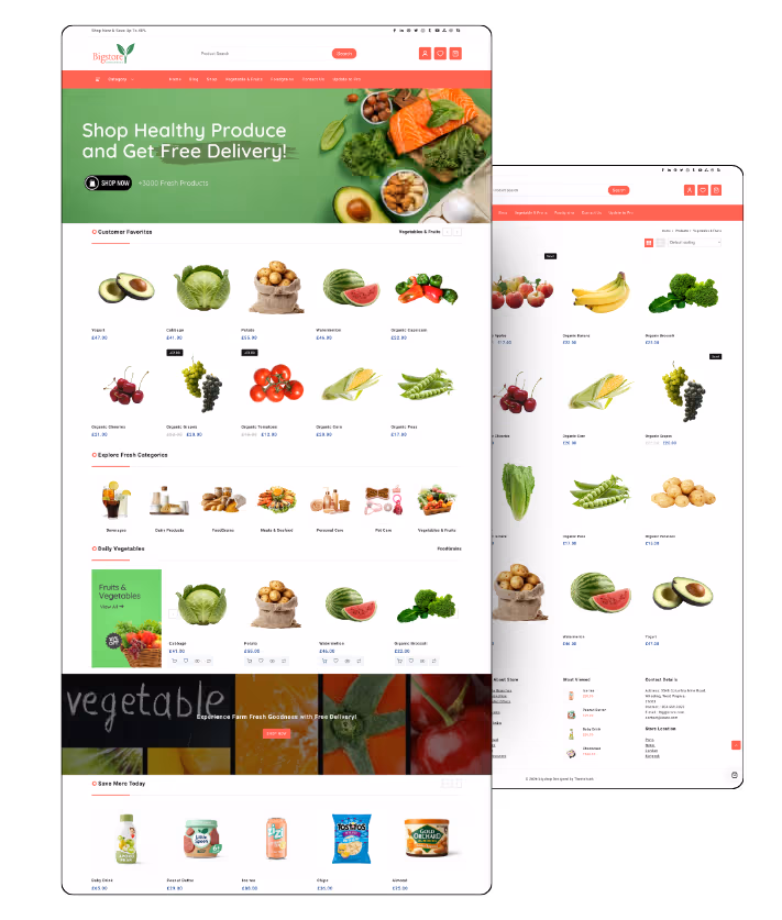 Open Shop Grocery Store Template