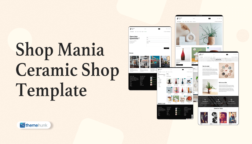 Website Template For Ceramic Shop