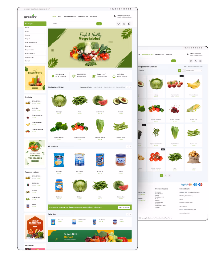 Grocery Lite Website Template