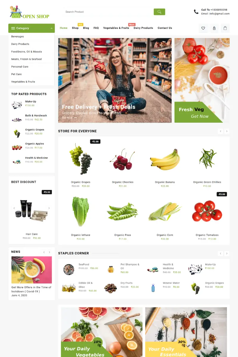 11+ Best WordPress Theme for Grocery Store Websites 2025 3 open shop grocery 2436