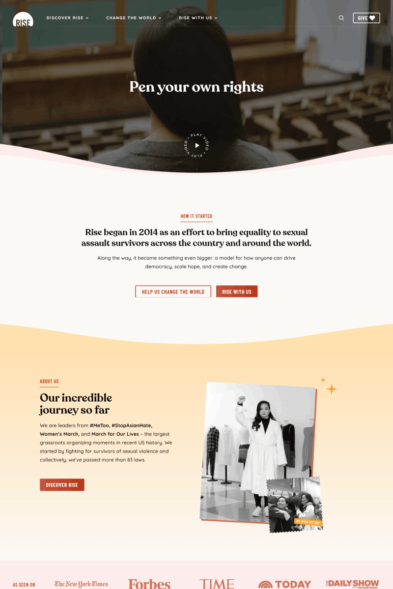 23 Beautiful Examples of Websites Built with Elementor 9 rise