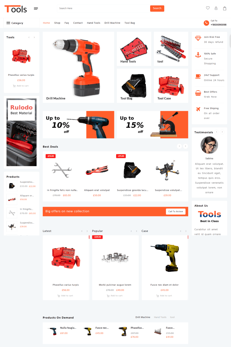 12 Best Tools Shop WordPress Themes and Templates 2025 1 tool shop