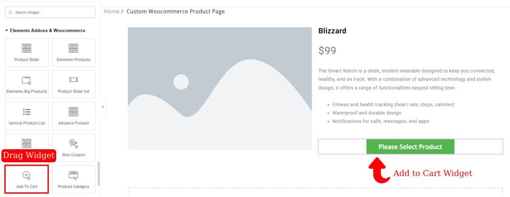 How to Create Custom WooCommerce Product Pages Using Elementor 15 Elemento Addons Add to Cart