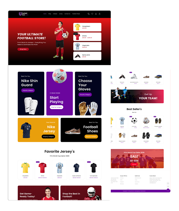 Football Theme Program Football WordPress Competitive Theme for FIFA World Cup 2026