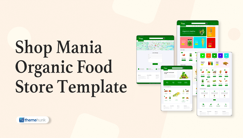 Website Template For Organic Food Store