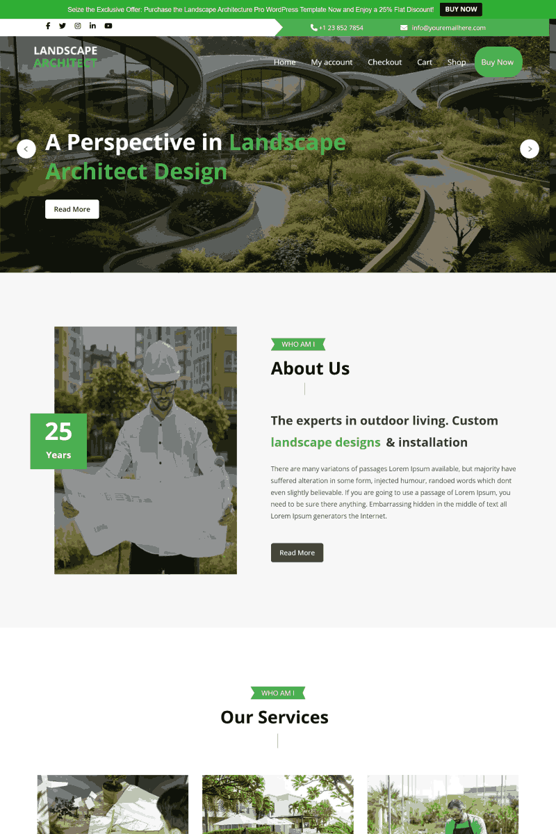 8 Best Gardening And Landscaping WordPress Theme 6 Landscape Architecture