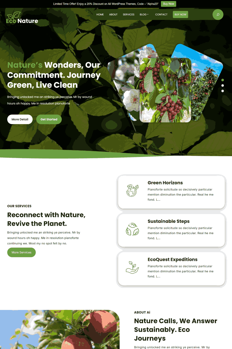 8 Best Gardening And Landscaping WordPress Theme 5 eco green