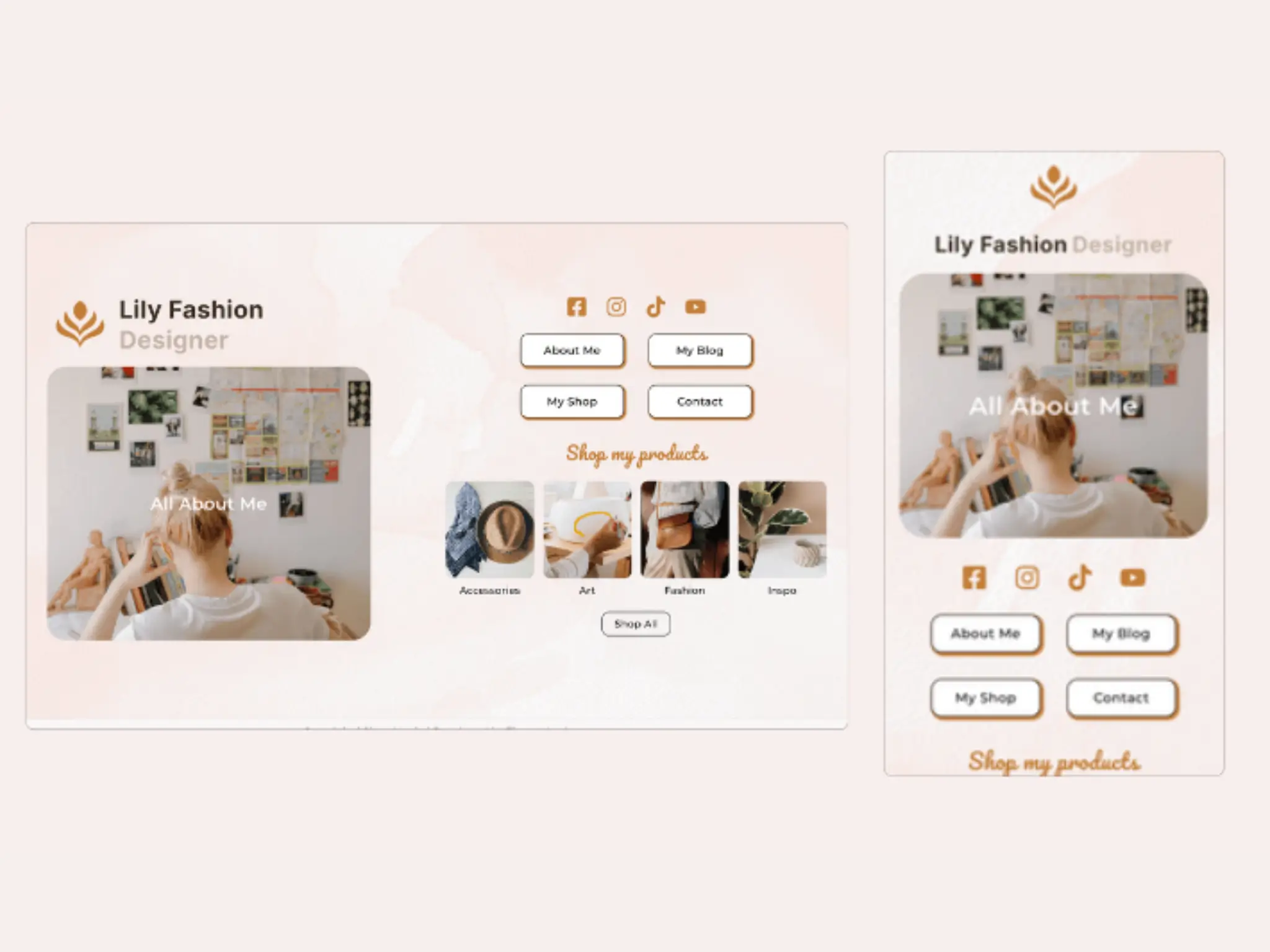 fashion designer bio link 321