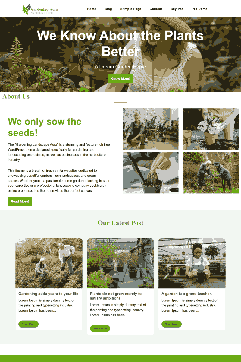 8 Best Gardening And Landscaping WordPress Theme 4 gardening landscape