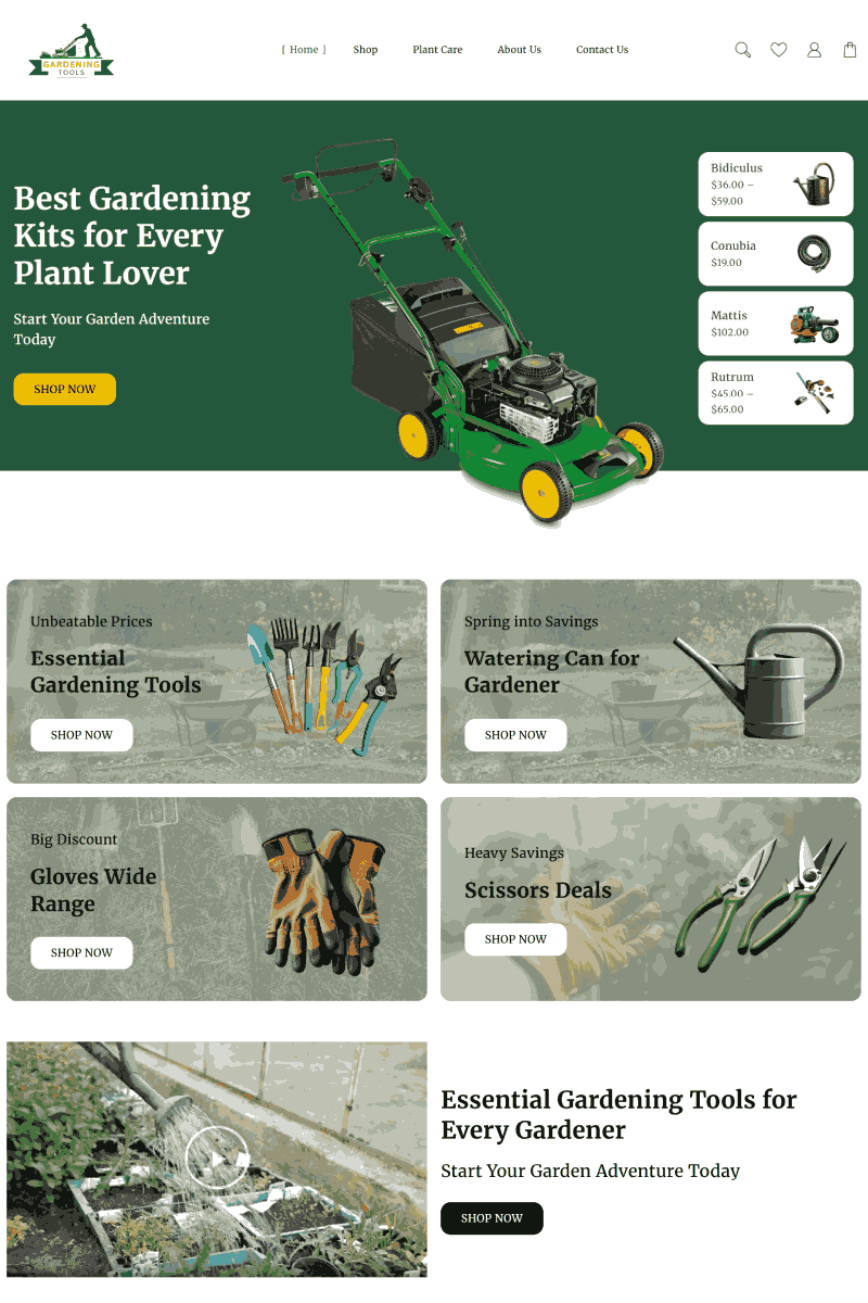 8 Best Gardening And Landscaping WordPress Theme 1 gardening shopmania