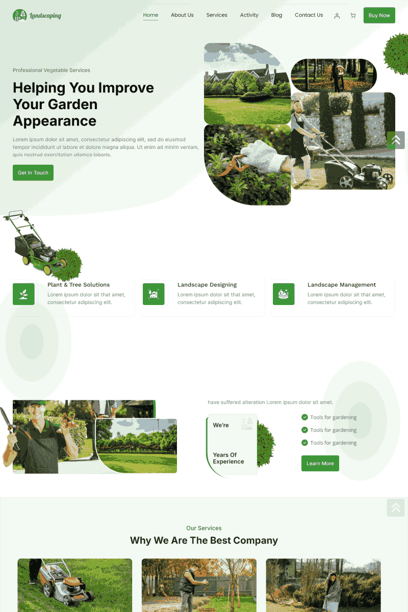 8 Best Gardening And Landscaping WordPress Theme 3 vegetable gardening 2