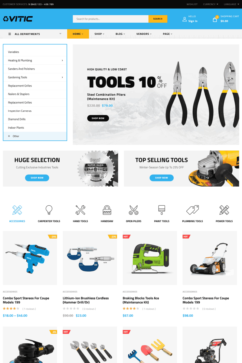 12 Best Tools Shop WordPress Themes and Templates 2025 12 vitic