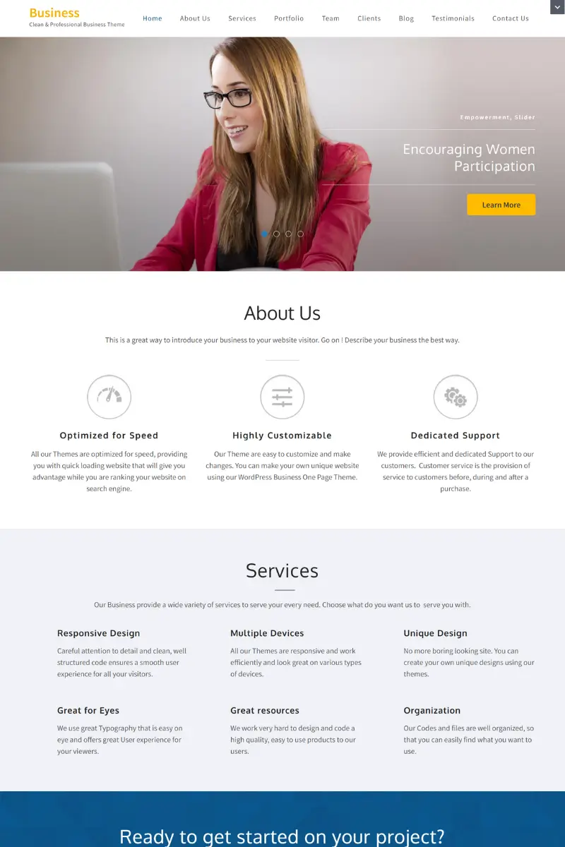 11+ One Page Scrolling WordPress Theme Free Download 2026 24 business one page 5783