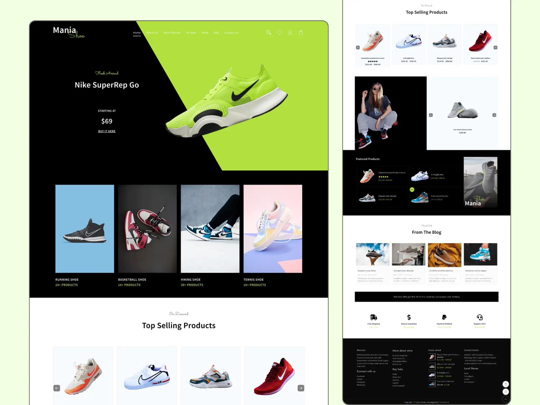 Sneaker and Shoes Store Website Template