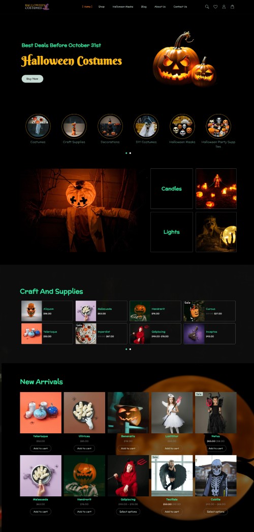 Halloween homepage