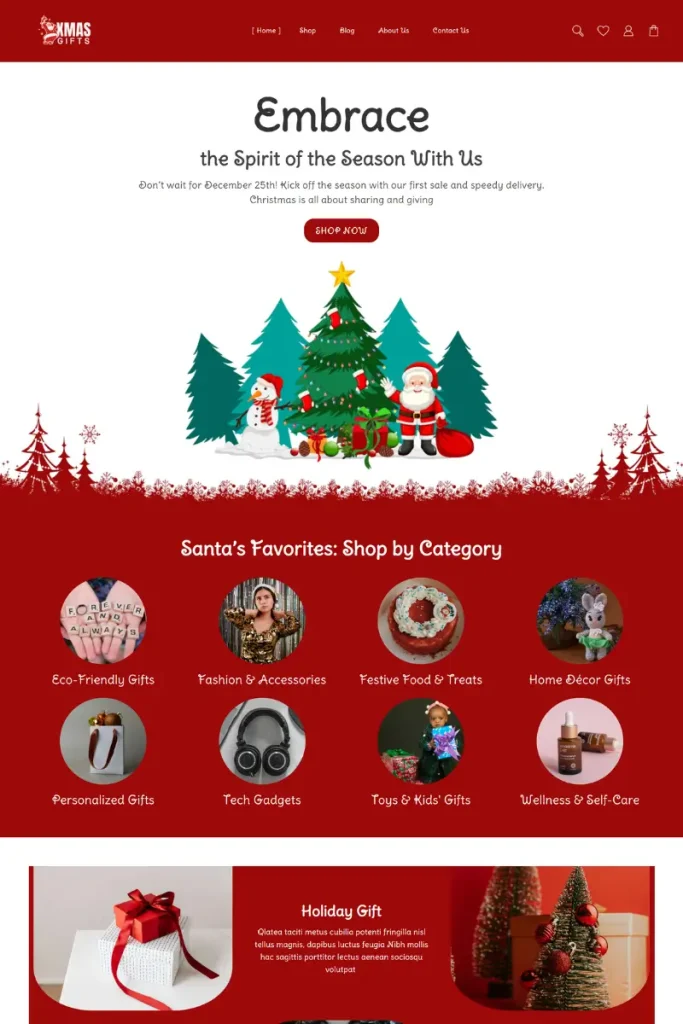 Guide for Creating a Christmas Gifts Store Website Using WordPress 31 christmas gifts 6253