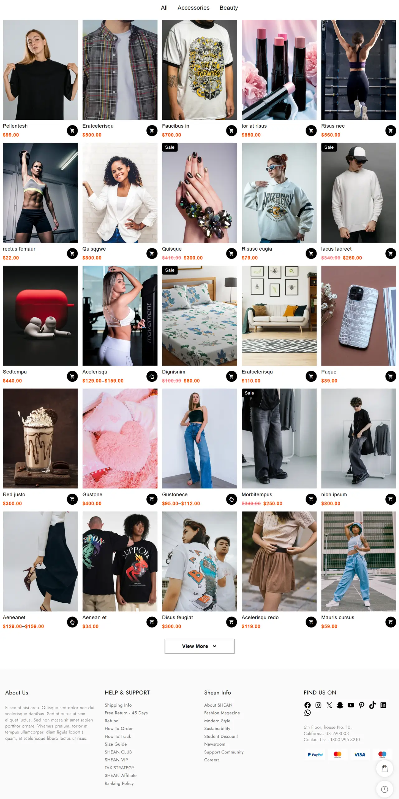 Fashion Store Website Template