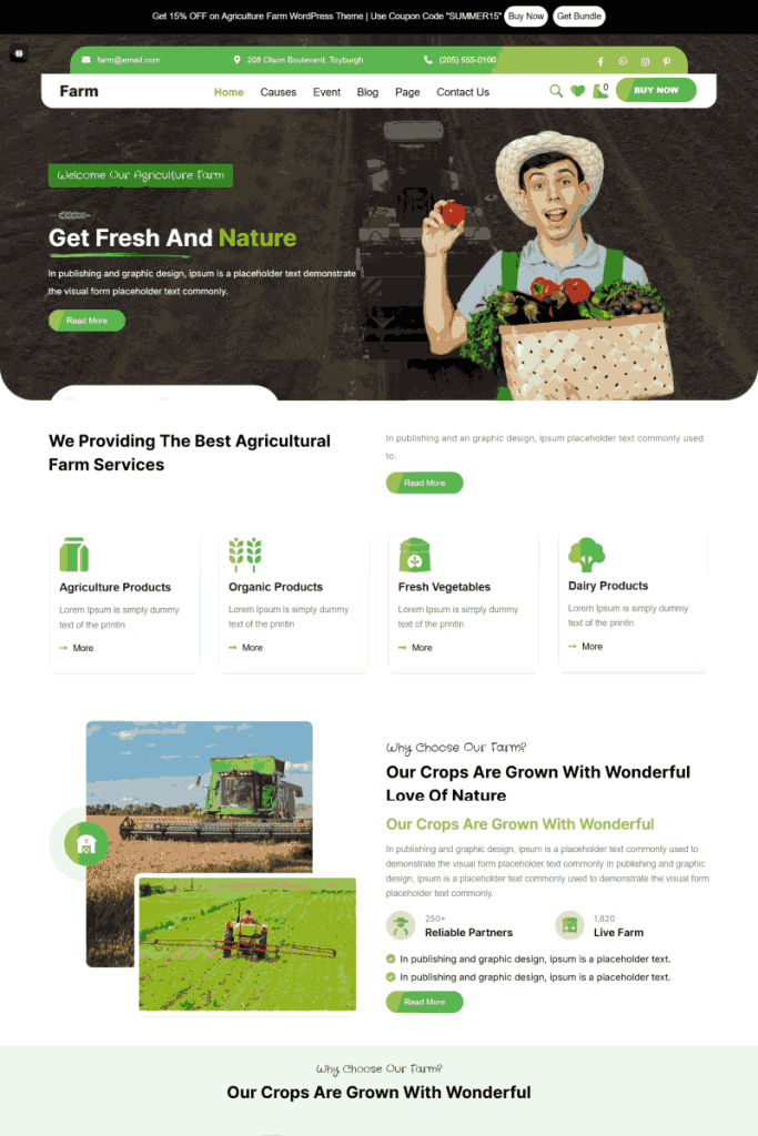 7+ Best Agriculture Product Website Template 2026