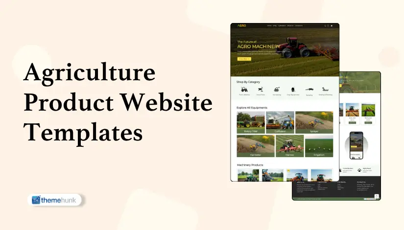 Agriculture Product Website theme & templates