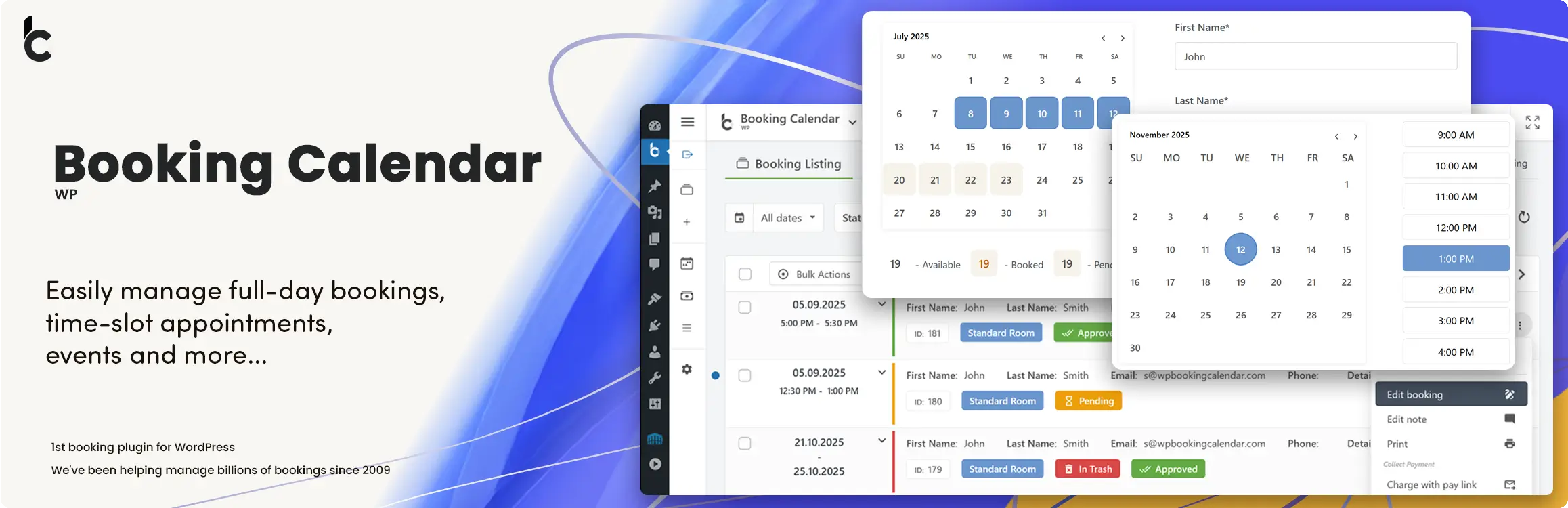 10+ Best WordPress Appointment Booking Plugins 2026 (Compared) 8 booking calender 3784