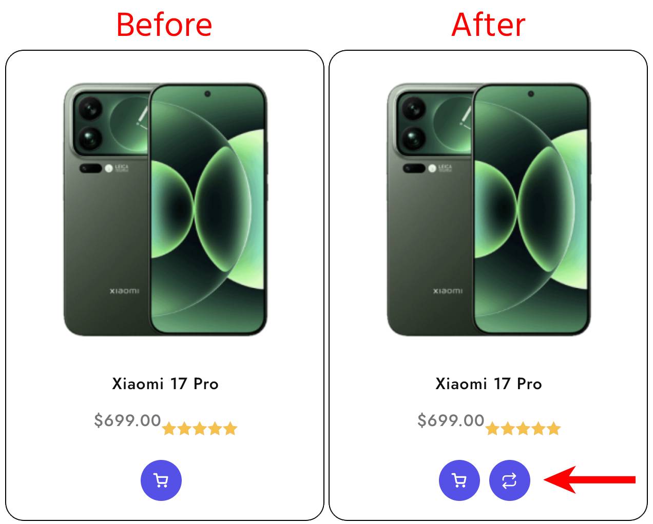 How To Add Product Compare In Woocommerce For Free 2026? 5 Compare button before after