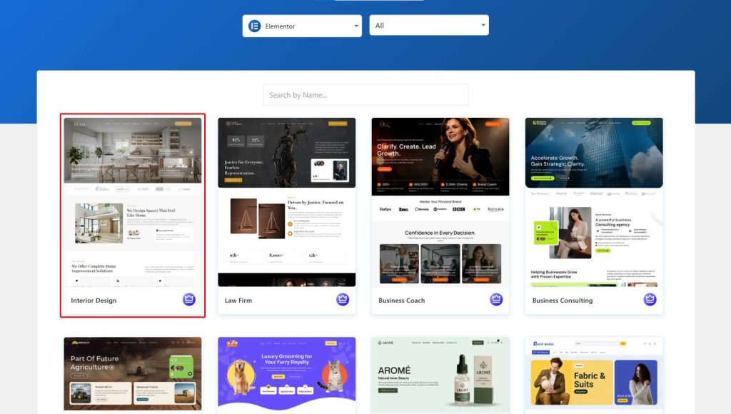 Template Interior design