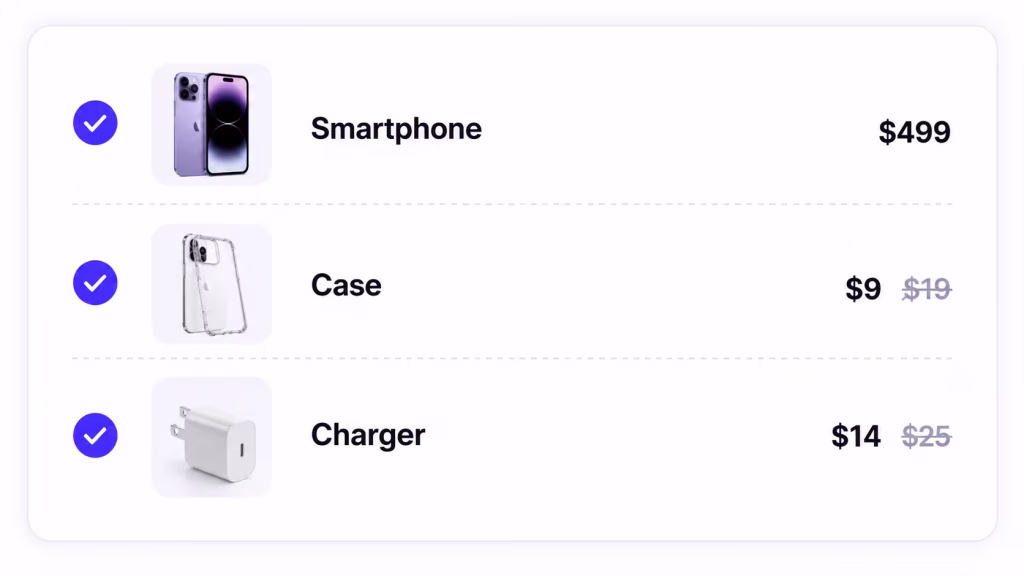 Pre-product discount bundles