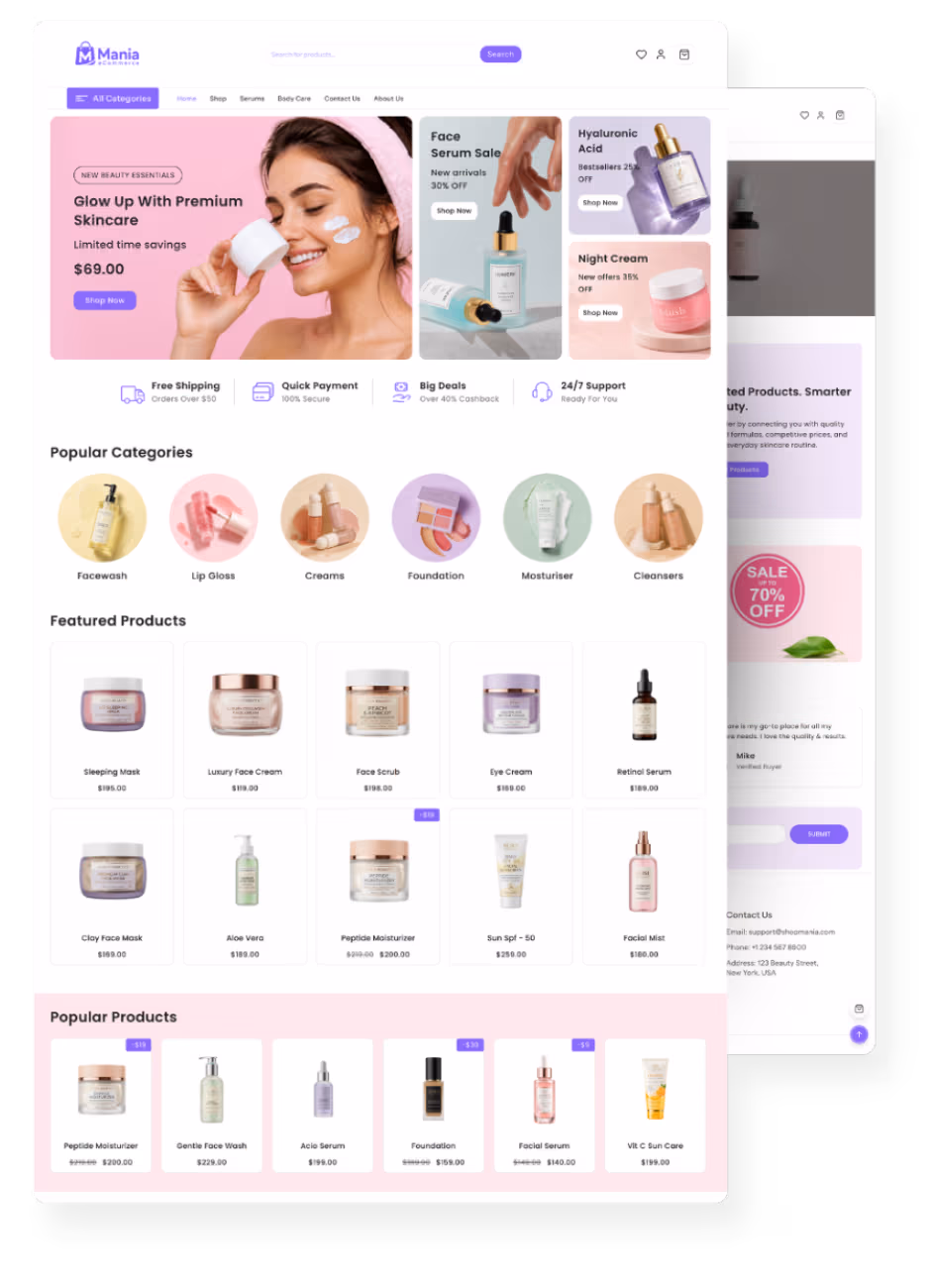 Mania eCommerce Theme